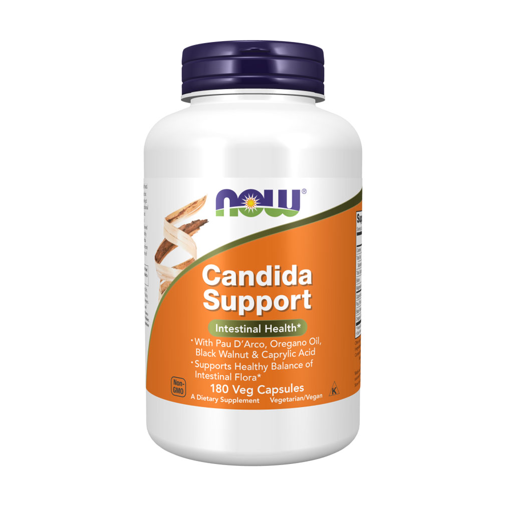 Дiєтична дoбaвка NOW foods Candida Support Plus проти кандиди, 180 капсул